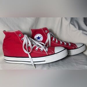 Converse Chuck Taylor All Star Red White High Top Shoes Men's Size 8 Women's 10
